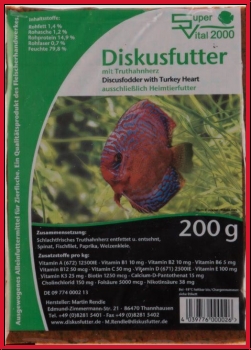 Diskusfutter SV2000 Truthahnherz, 200 g-Tafel