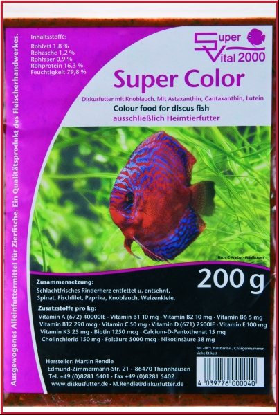 Diskusfutter SV2000 Super-Color, 200 g-Tafel