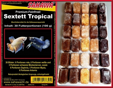 300 Futterportionen, SAHAWA® Sextett Tropical